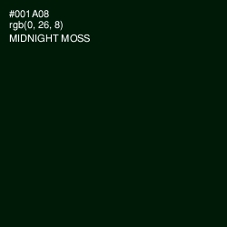 #001A08 - Midnight Moss Color Image